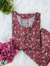 Maroon Petals Khaddar Stitched 2pc