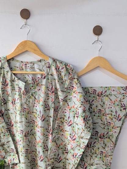 Mint Petals Lawn 2pc Co-ord Set