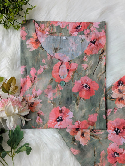 Rose Whisper Lawn 2pc Co-ord Set
