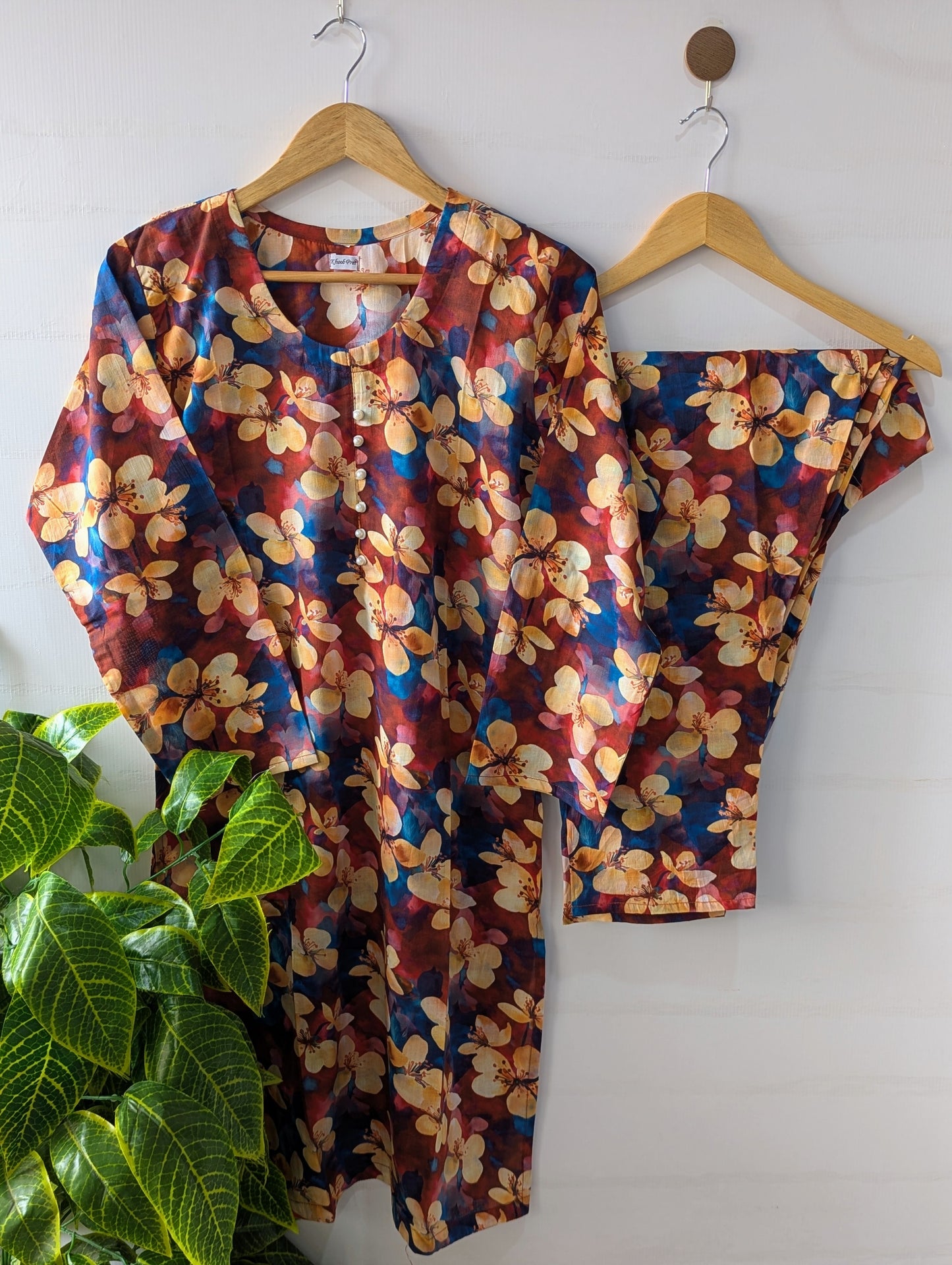 Sunset Flora Lawn 2pc Co-ord Set