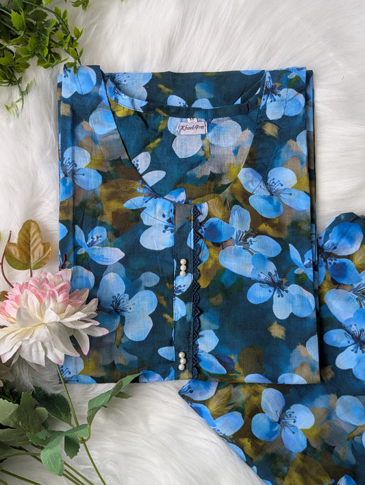 Midnight Petals Lawn 2pc Co-ord Set