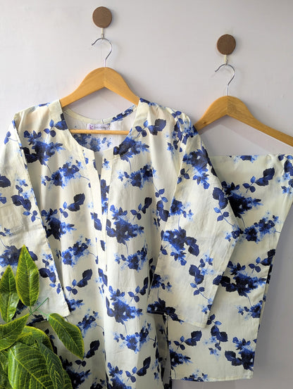 Blue Blossom Lawn Stitched 2pc
