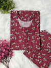 Maroon Petals Khaddar Stitched 2pc
