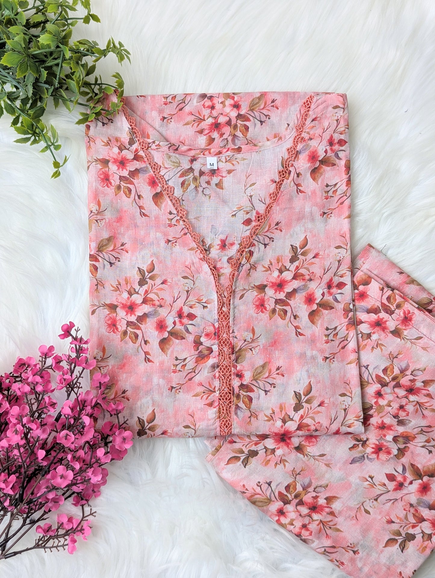 Pinkish Bliss Lawn Stitched 2pc
