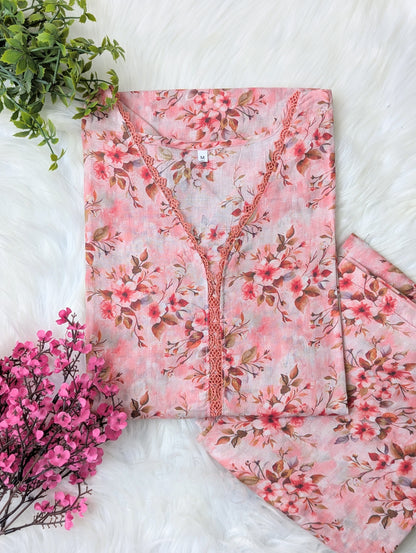 Pinkish Bliss Lawn Stitched 2pc