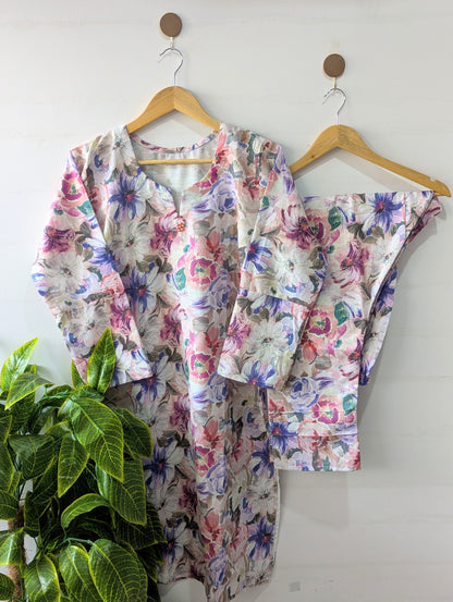 Lilac Garden Khaddar Stitched 2pc Dress