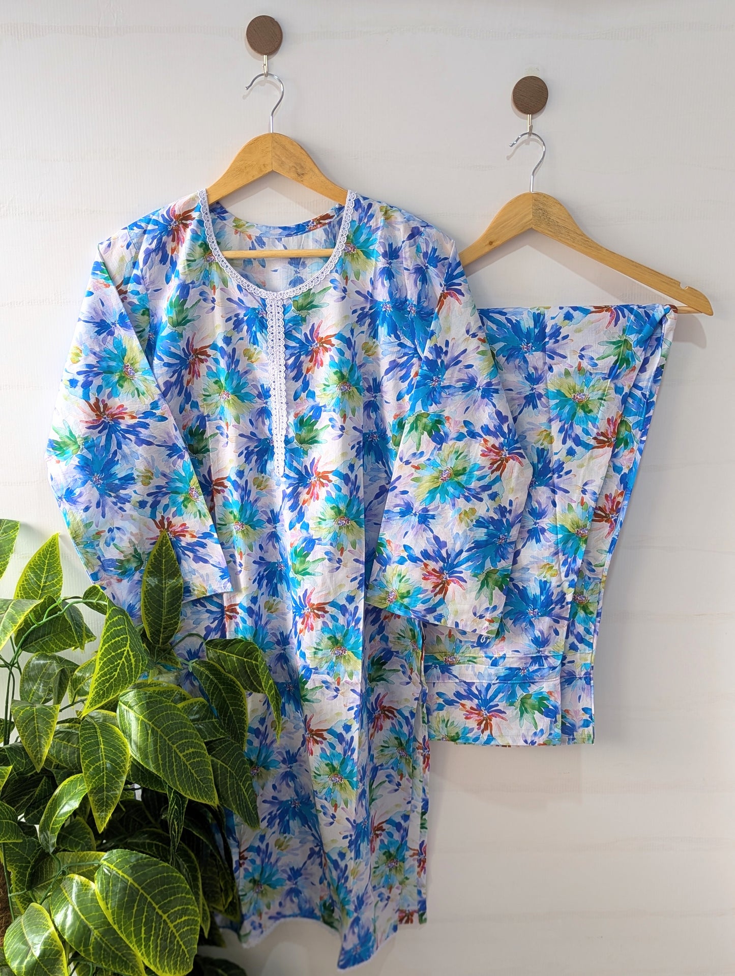 Ocean Canvas Lawn 2pc Co-ord Set