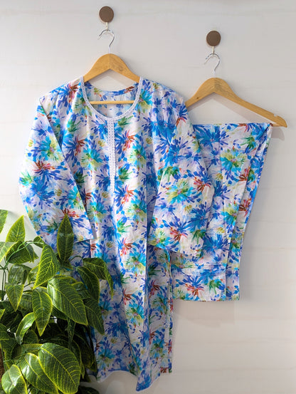 Ocean Canvas Lawn 2pc Co-ord Set