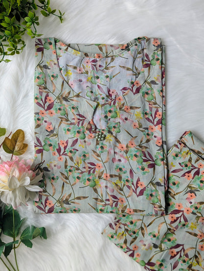 Mint Petals Lawn 2pc Co-ord Set