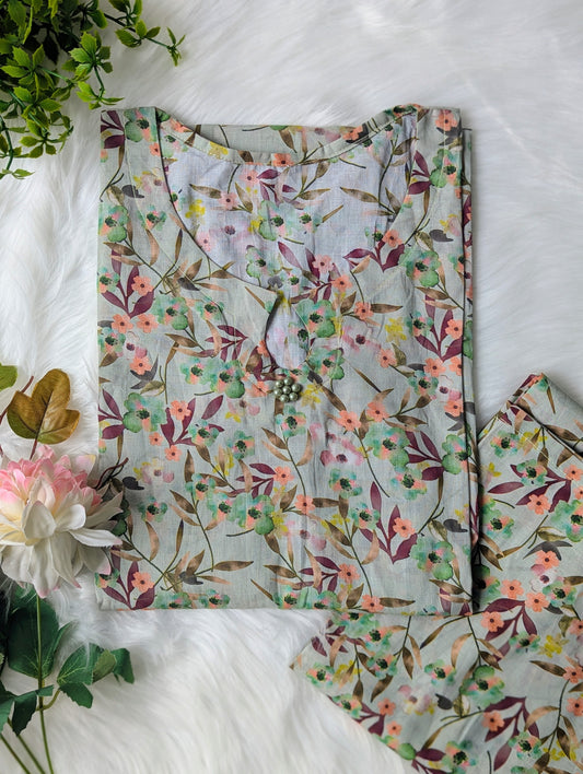 Mint Petals Lawn 2pc Co-ord Set