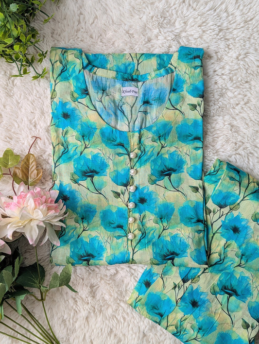 Tropical Bloom Lawn 2pc Co-ord Set