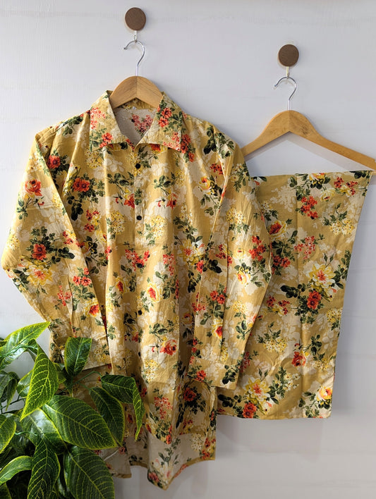 Rustic Garden Lawn Button Down Co-ord