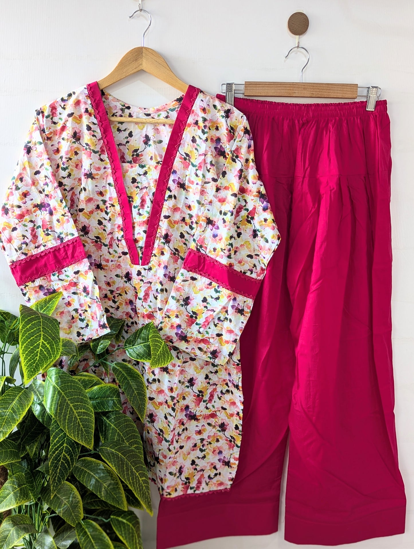 Berry Petals Lawn Farshi Shalwar Set - 2pc Dress