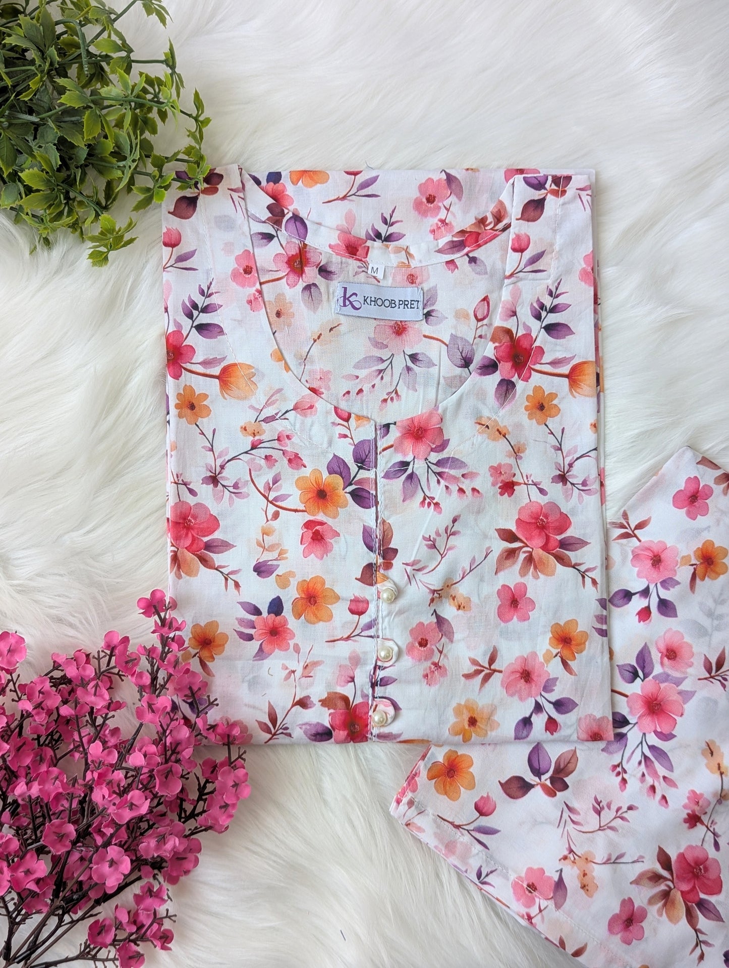 Summer Sprinkle Lawn Stitched 2pc