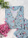 Light Green Petals Linen Stitched 2pc