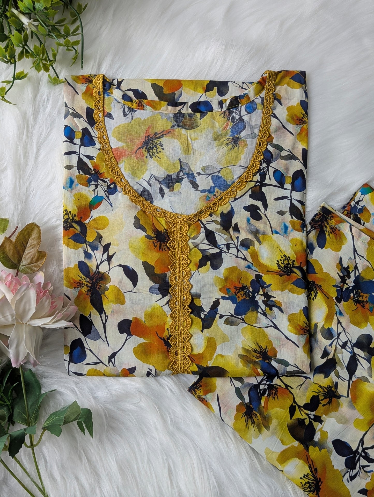 Honey Floral Lawn 2pc Co-ord Dress