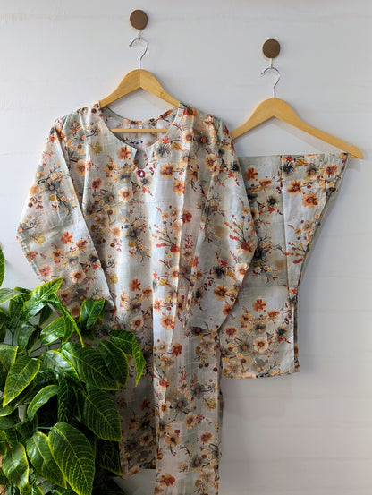 Autumn Floral Lawn 2pc Co-ord Set
