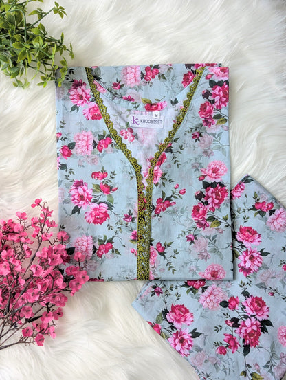 Sky Blossom Lawn Stitched 2pc