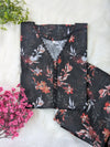 Black Petals Lawn Stitched 2pc