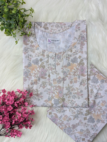 Soft Petals Lawn Stitched 2pc
