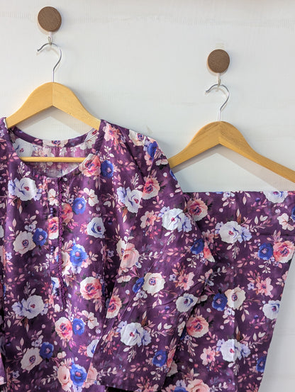Magenta Florals 2pc Co-ord Set