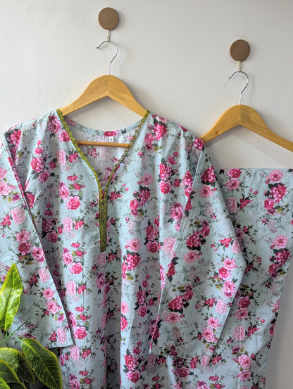 Sky Blossom Lawn Stitched 2pc