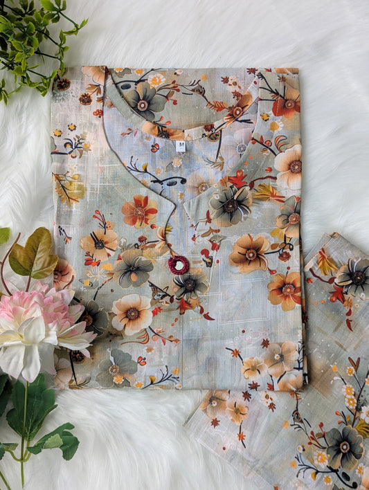 Autumn Floral Lawn 2pc Co-ord Set