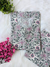 White Florals Khaddar Stitched 2pc