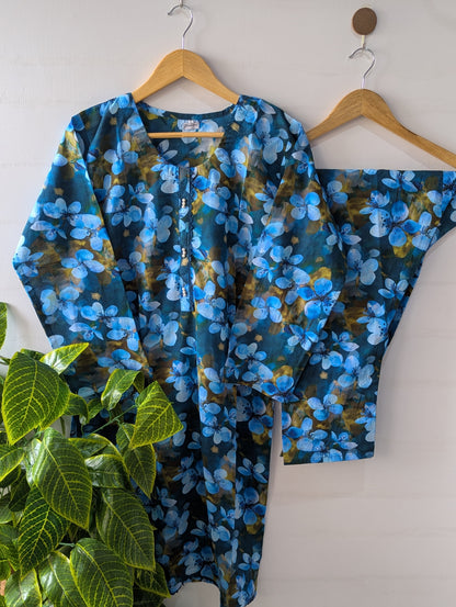 Midnight Petals Lawn 2pc Co-ord Set