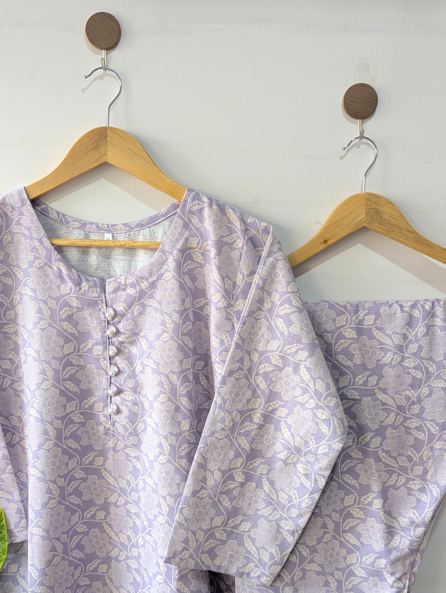 Soft Lavender Khaddar Stitched 2pc