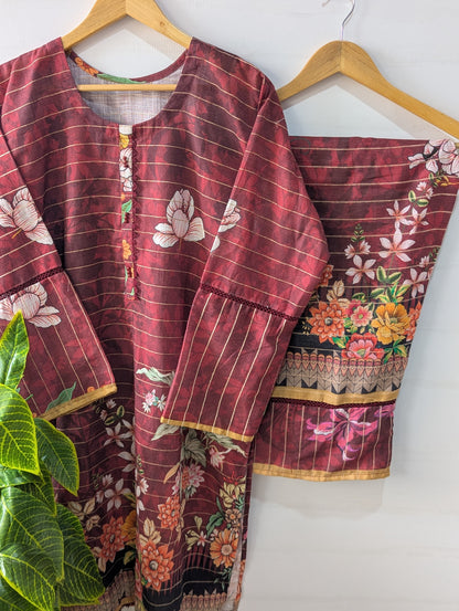 Floral Vine Khaddar 2pc Set