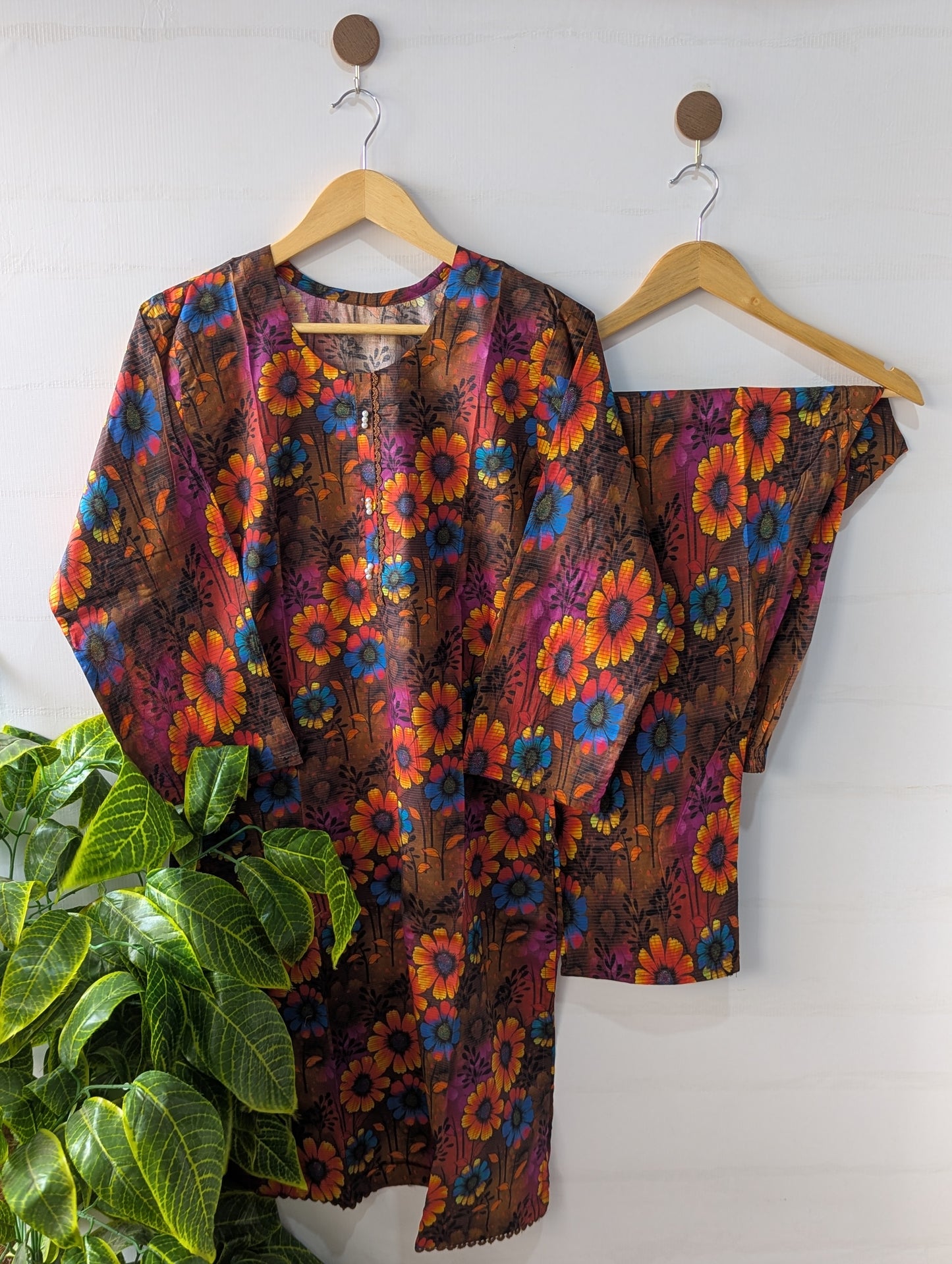 Dark Sunflower Lawn 2pc Co-ord Set