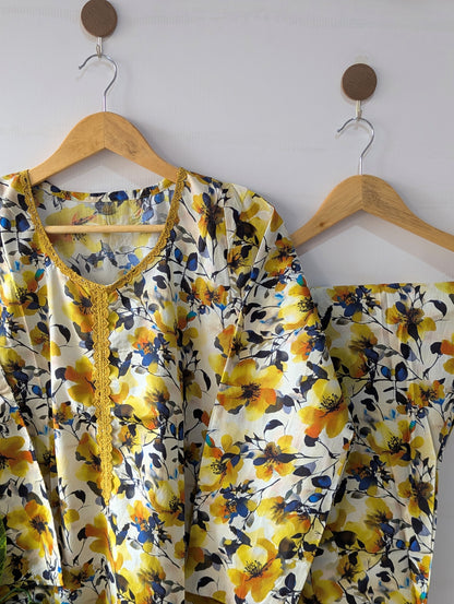 Honey Floral Lawn 2pc Co-ord Dress