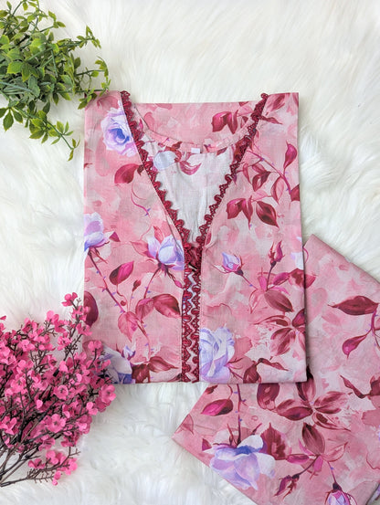 Rose Garden Lawn Stitched 2pc