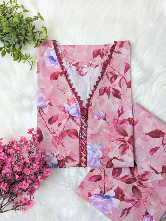 Rose Garden Lawn Stitched 2pc