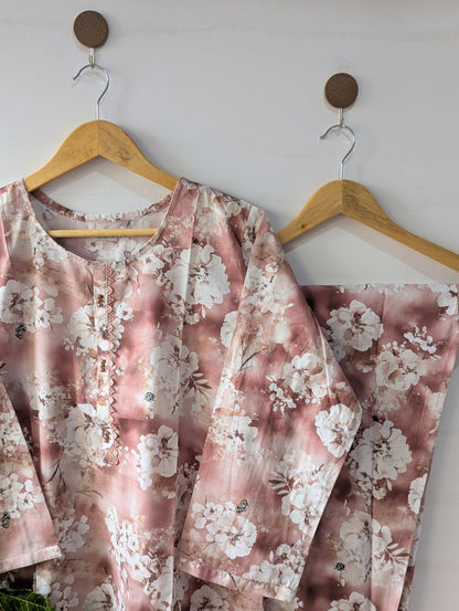Pink Pearl Lawn 2pc Co-ord Set