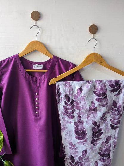 Lilac & Little Leafs Lawn Farshi Set - 2pcs