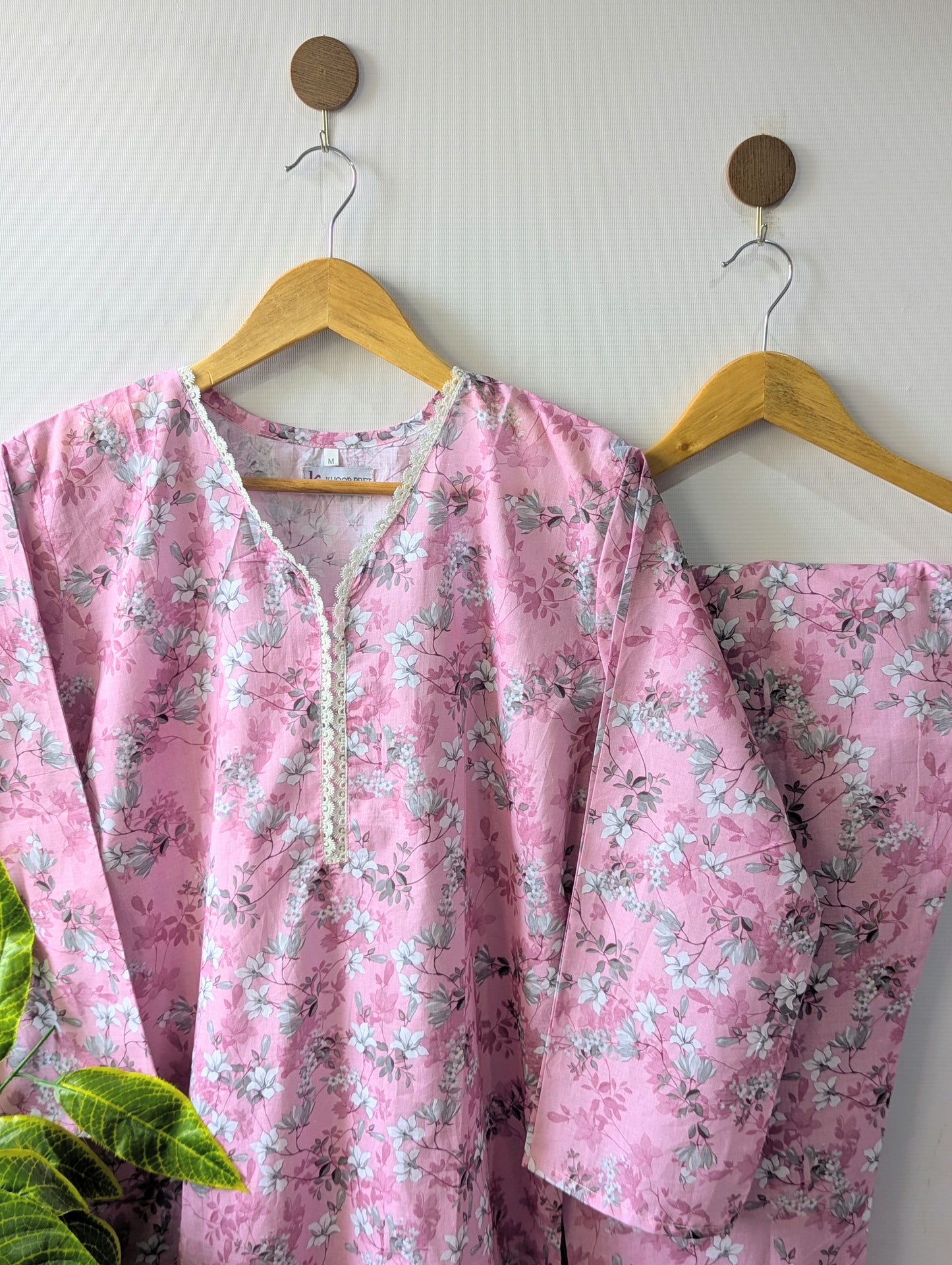 Baby Pink Petals Lawn Stitched 2pc